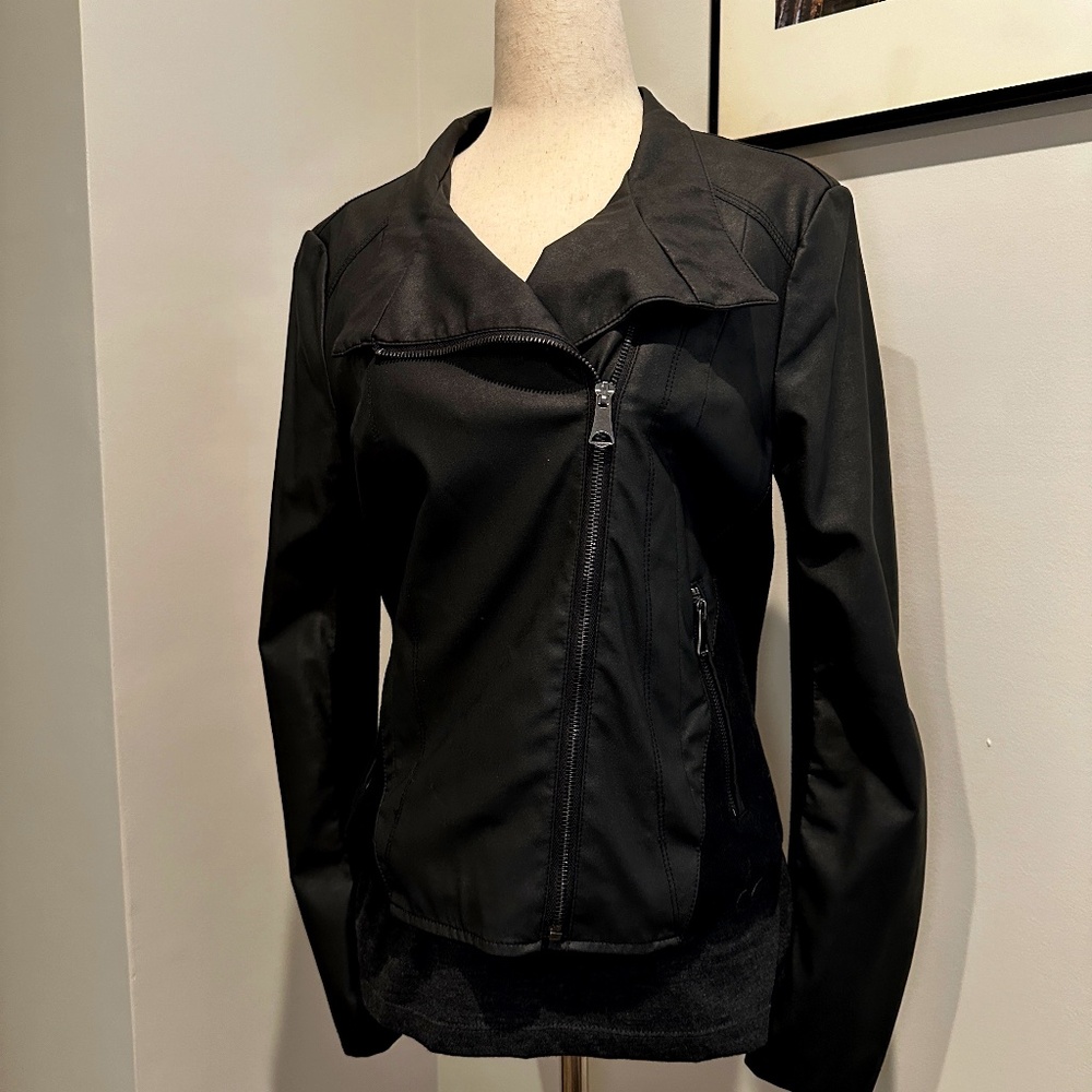 Marc New York, Asymmetrical Moto Jacket, Black, size M